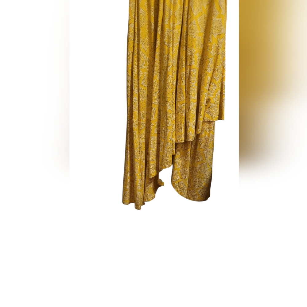 Anthropologie Mustard Asymmetrical Dress Size XS - Picture 5 of 5